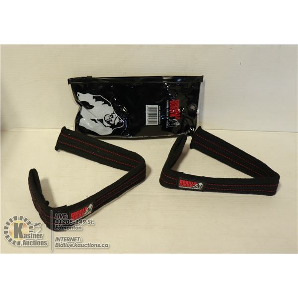 GORILLA WEAR HARD CORE LIFTING STRAPS.