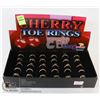 Image 1 : DISPLAY BOX OF CHERRY TOE RINGS.