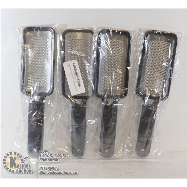 LOT OF 4 STAINLESS STEEL FOOT FILES.