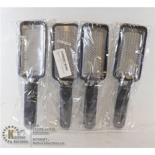 LOT OF 4 STAINLESS STEEL FOOT FILES.