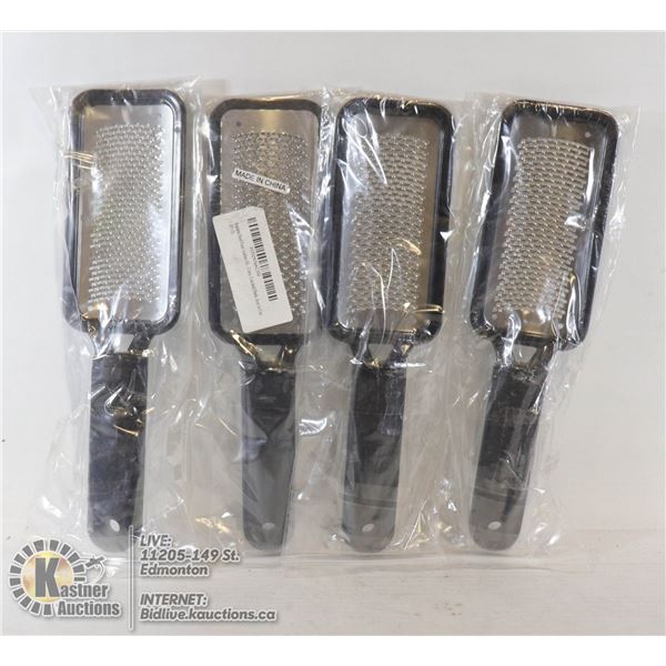 LOT OF 4 STAINLESS STEEL FOOT FILES.