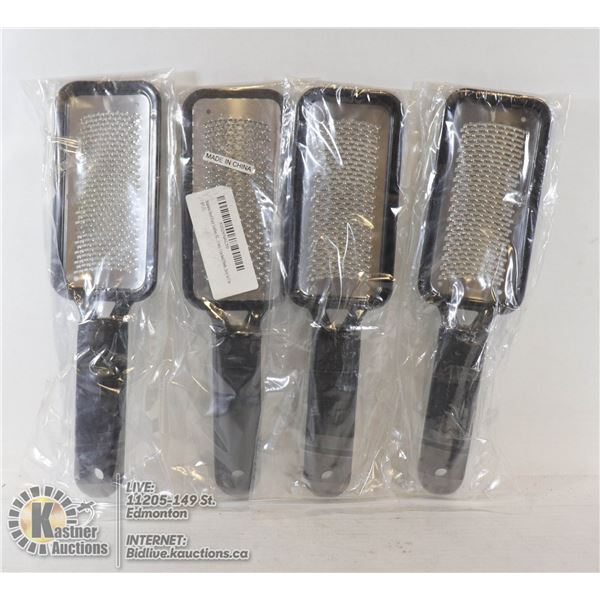 LOT OF 4 STAINLESS STEEL FOOT FILES.
