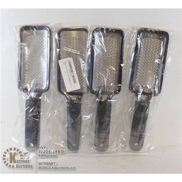 LOT OF 4 STAINLESS STEEL FOOT FILES.