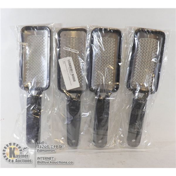 LOT OF 4 STAINLESS STEEL FOOT FILES.