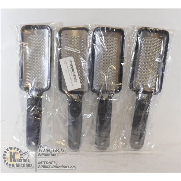 LOT OF 4 STAINLESS STEEL FOOT FILES.