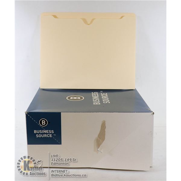 CAE OF 50 MANILLA FILE POCKETS