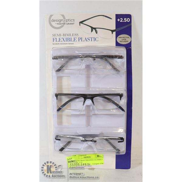 FOSTER GRANT READING GLASSES 3 PACK +2.50