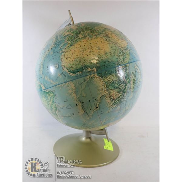 3)  VINTAGE RAND McNALLY WORLD PORTRAIT