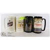 Image 1 : 4 VINTAGE BEER MUGS 8 OZ