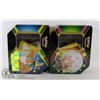Image 1 : 2 POKEMON TINS. OPENED. 50 REGULAR CARDS IN EACH.