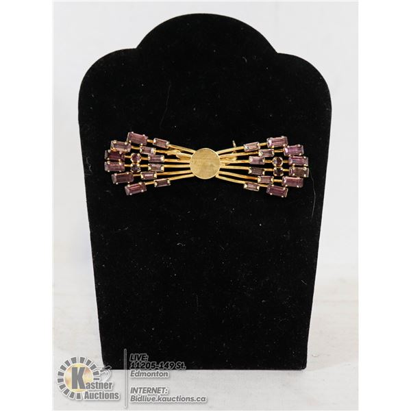 VINTAGE GOLD TONE COSTUME JEWELLERY BROOCH