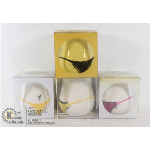 4 NEW BIKINI WINE GLASSES