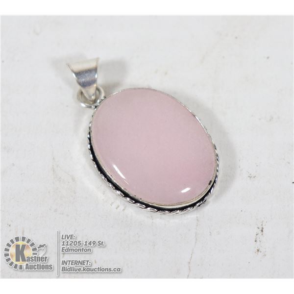 #154-PINK ROSE QUARTZ PENDANT