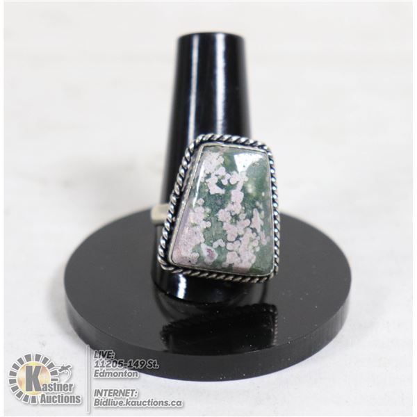 #9-OCEAN JASPER RING SIZE 9.5