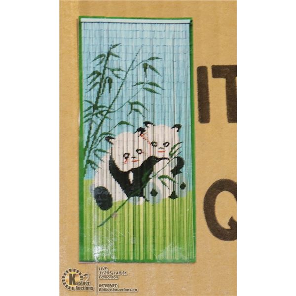 NEW BEADED CURTAIN / WALL HANGING WITH 2 PANDAS &