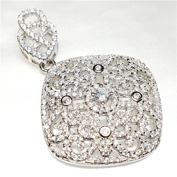 TN188-50 SILVER (8GM) CZ PENDANT