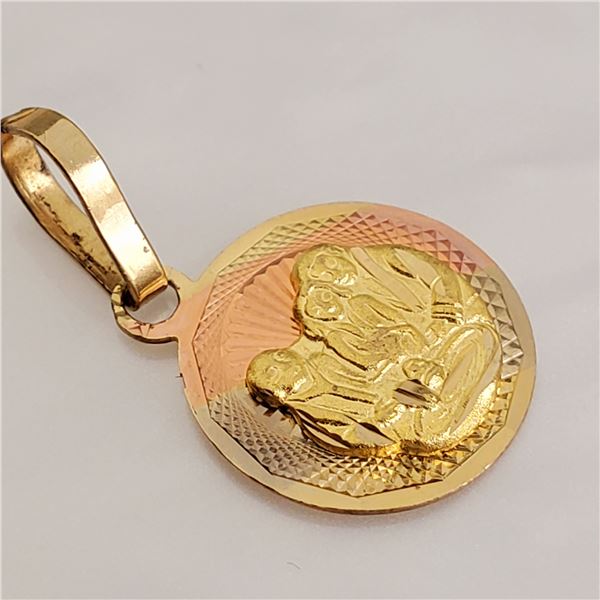 TN188-14 10K  2 TONE PENDANT