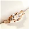 Image 1 : TN188-41 10K  MORGANITE 4 DIAMONDS RING