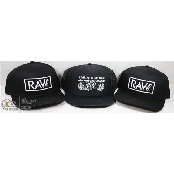 LOT OF 3 NEW HATS