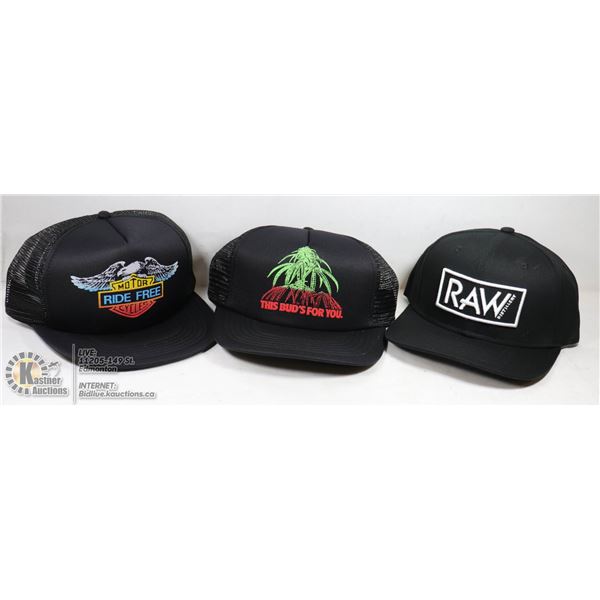 LOT OF 3 NEW HATS
