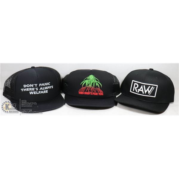 LOT OF 3 NEW HATS