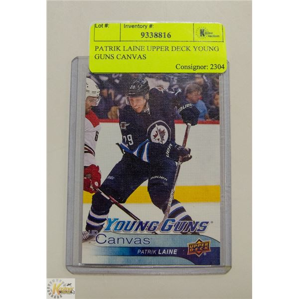 PATRIK LAINE UPPER DECK YOUNG GUNS CANVAS