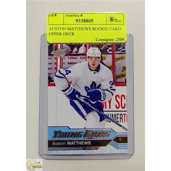 AUSTON MATTHEWS ROOKIE CARD UPPER DECK