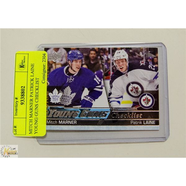 MITCH MARNER PATRICK LAINE YOUNG GUNS CHECKLIST