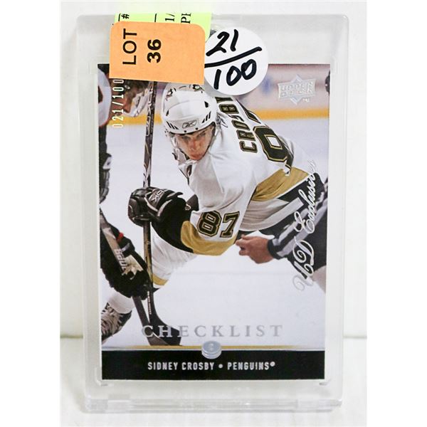 # 21/100 CROSBY 2008 NUMBERED UPPER DECK # 200