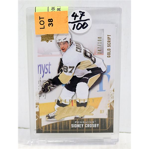 # 47/100 CROSBY 2009 NUMBERED UPPER DECK # 300