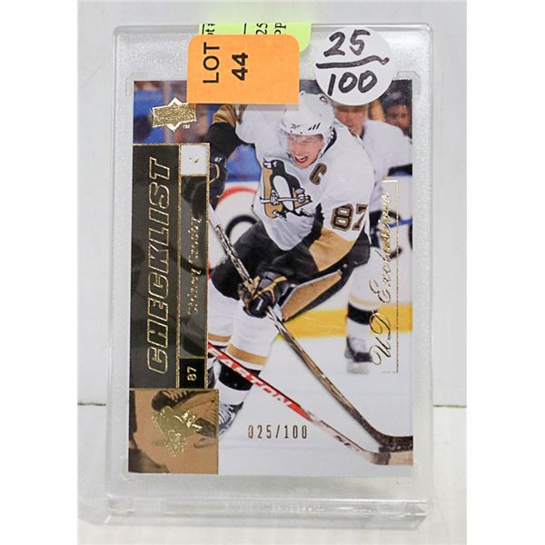 # 25/100 CROSBY 2009 NUMBERED UPPER DECK # 200