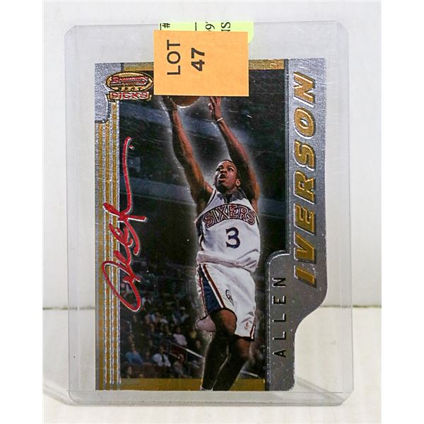 1997 ALLEN IVERSON ROOKIE BP9 INSERT NBA
