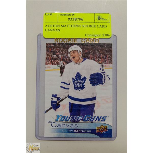 AUSTON MATTHEWS ROOKIE CARD CANVAS