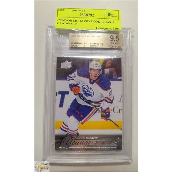 CONNOR MCDAVID ROOKIE CARD GRADED 9.5