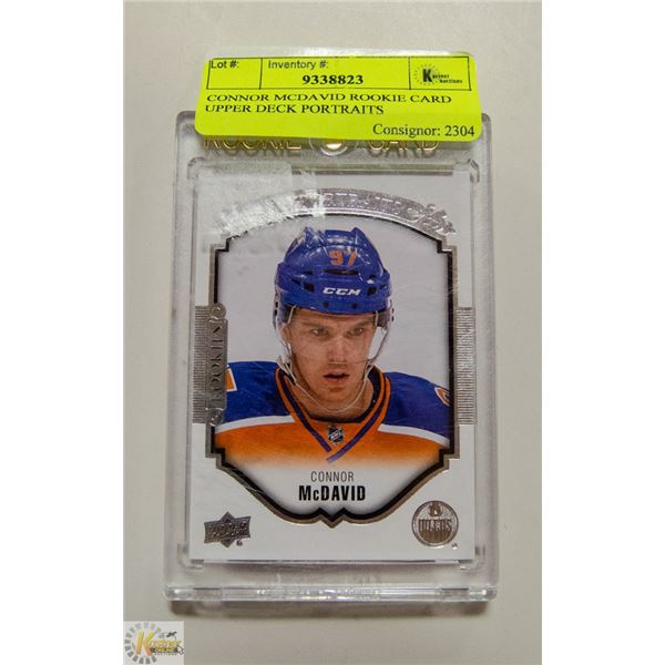 CONNOR MCDAVID ROOKIE CARD UPPER DECK PORTRAITS