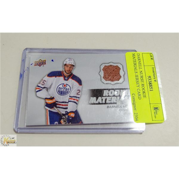 DARNELL NURSE ROOKIE MATERIALS JERSEY CARD
