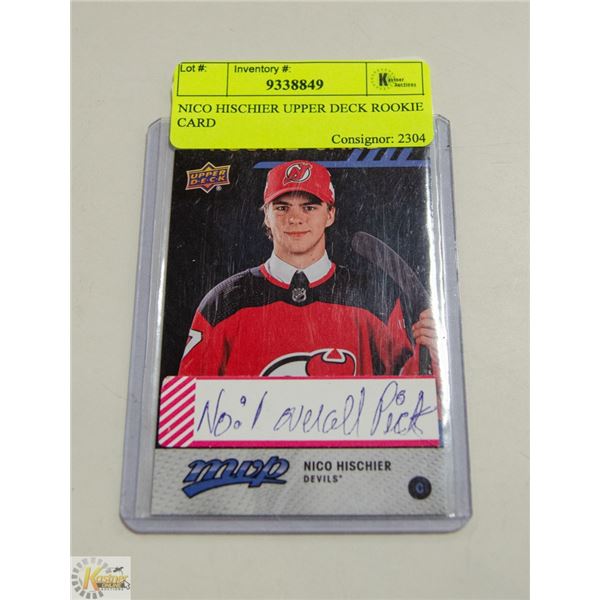 NICO HISCHIER UPPER DECK ROOKIE CARD