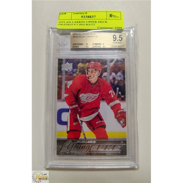 DYLAN LARKIN UPPER DECK GRADED 9.5 BECKETT