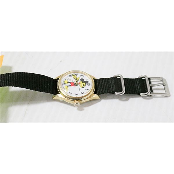 VINTAGE MICKEY MOUSE WRIST WATCH SWISS MADE