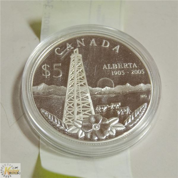ALBERTA 1905 - 2005 5.00$ COIN