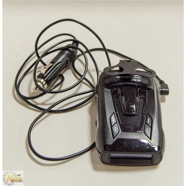 WHISTLER CR75 LASER RADAR DETECTOR WITH 360