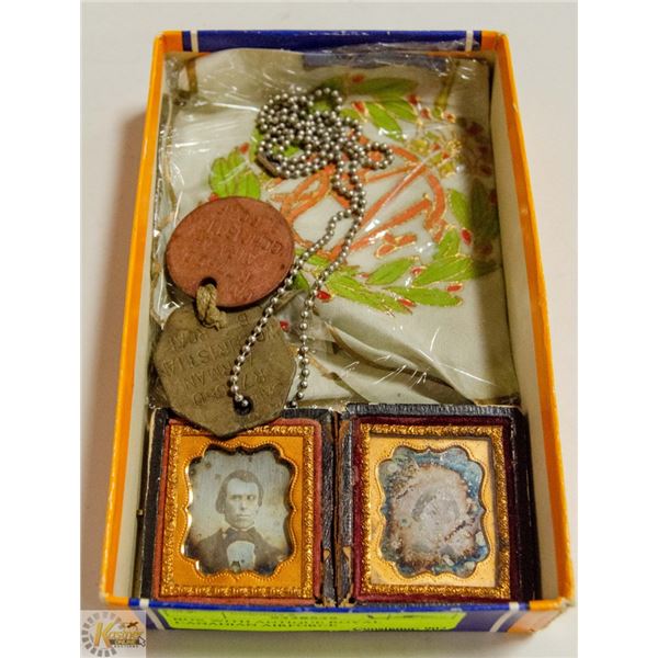 BOX WITH ANTIQUE ROYAL CANADIAN AIRFORCE