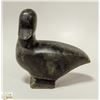 Image 1 : LARGE INUIT SOAPSTONE WATERFOWL CARVING SIGNED