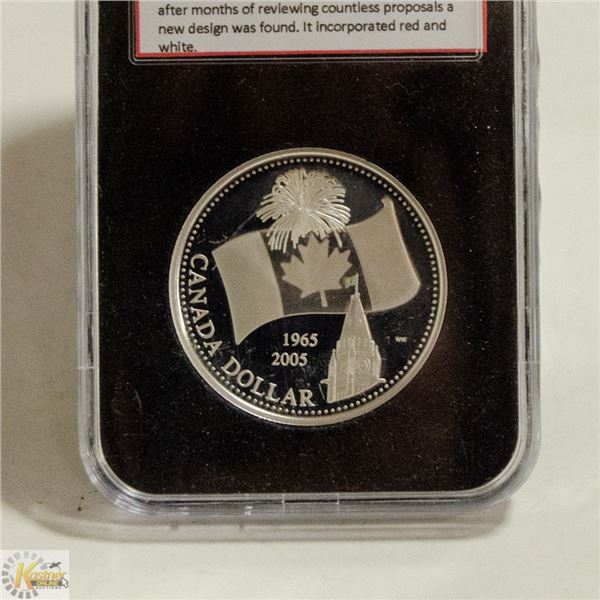 2005 SILVER DOLLAR BIRTH CANADIAN FLAG