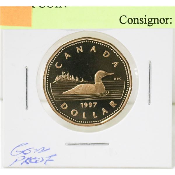 GEM PROOF 1997 CANADIAN ONE DOLLAR COIN