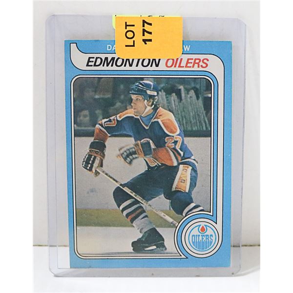 DAVE SEMENKO ROOKIE CARD OILERS
