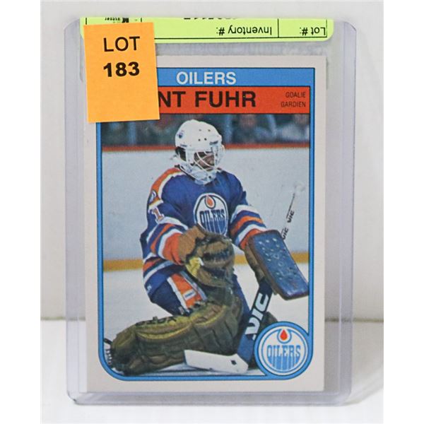 GRANT FUHR ROOKIE CARD OILERS NHL