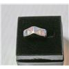 Image 1 : VINTAGE .925 SILVER & MULTI COLOUR INLAY RING SZ 8