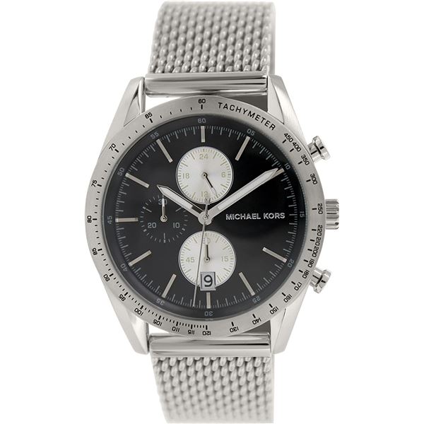 NEW MICHAEL KORS TRIPLE CHRONO BLACK DIAL MSRP$349