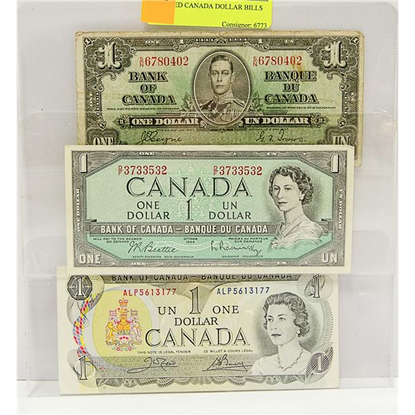 ASSORTED CANADA DOLLAR BILLS